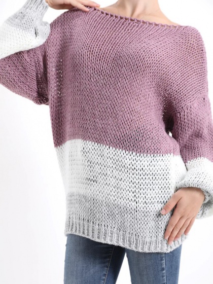 Purple long sweater
