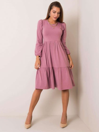 Dark pink cotton dress 'Yonne'