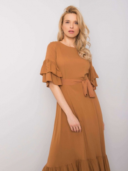 Brown viscose dress 'Savona'