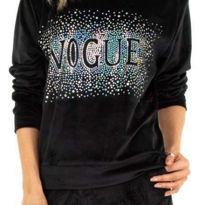 Black sporty sweater with pants 'VOGUE'