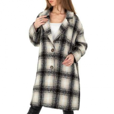 Black checkered coat
